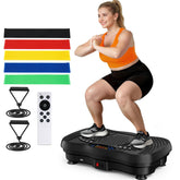 GLYLF vibration plate performing a full-body workout for balanced fitness.