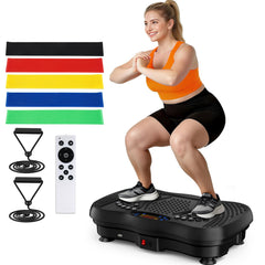 GLYLF vibration plate performing a full-body workout for balanced fitness.