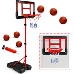 GMAOPHY kids basketball hoop stand front view for indoor and outdoor play.