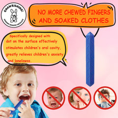 GNAWRISHING sensory chew necklace on child during travel aids focus