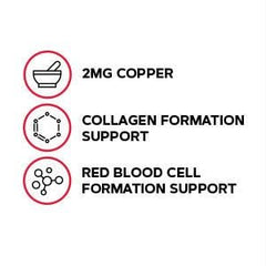 GNC Copper 2mg nutrition label is clear and easy to read.