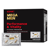 GNC Mega Men Vitapak box front showing all-in-one daily nutrition.