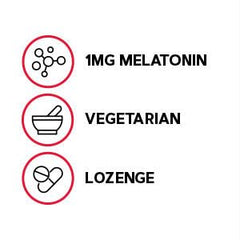 GNC Melatonin 1mg Cherry lozenges, cherry flavor for nightly use