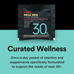 Close-up of GNC Vitapak tablets for easy daily dosing