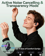 GNMN V7 with earhooks provides secure fit during workouts and runs.