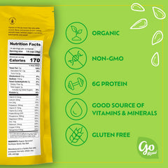 Go Raw sprouted sunflower seeds provide a protein-rich, crunchy snack