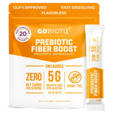 GoBiotix fiber supplement bottle highlights plant based gut support for daily balance