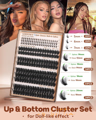 Goddvenus bottom lash clusters 5-6mm frame the lower lash line.