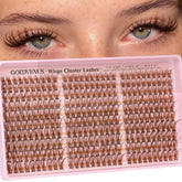 Goddvenus Brown Lash Clusters 10mm soft glam for natural daytime look.
