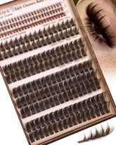 Goddvenus brown manga lash clusters with spikes for textured volume and easy application.