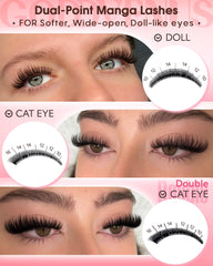Goddvenus dense, waterproof lash clusters with lasting curl