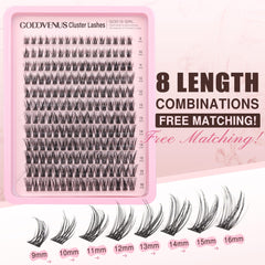 Goddvenus DIY lash clusters enable easy at-home application for a professional feel.