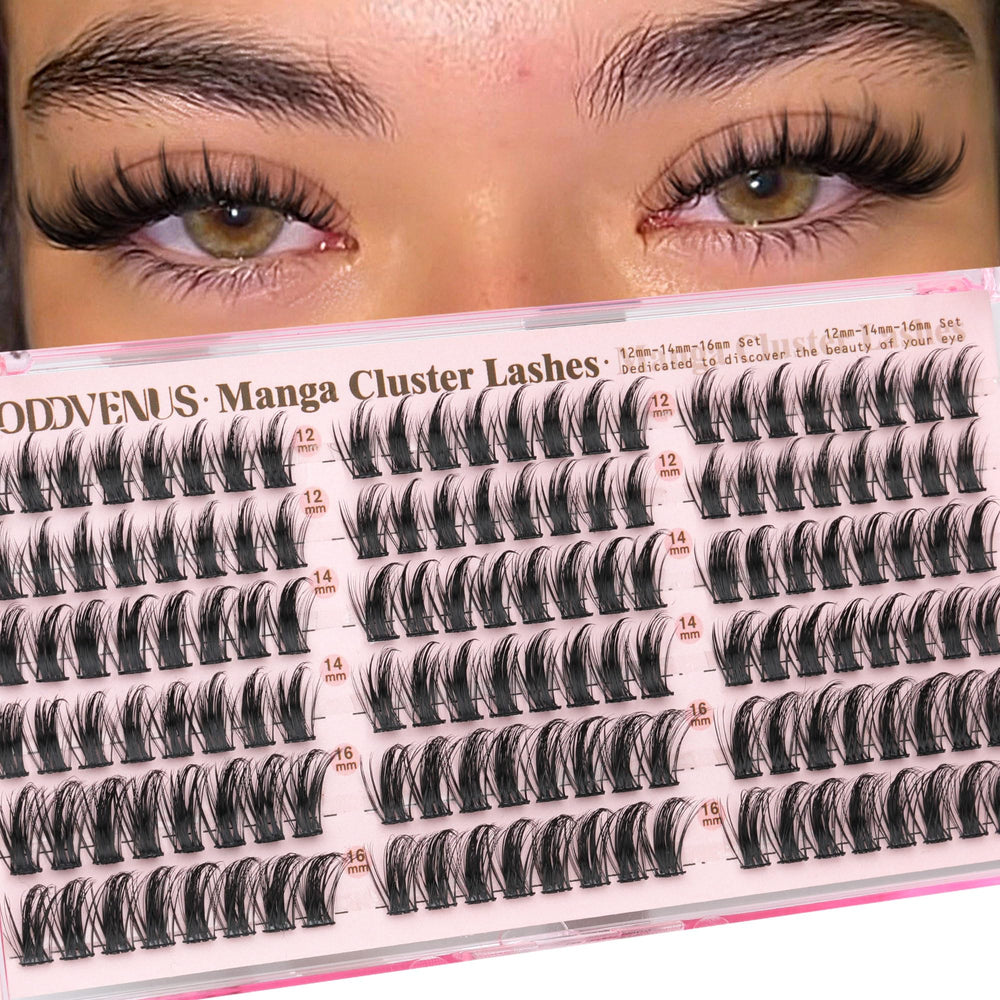 Goddvenus Manga Lash Clusters 12mm natural volume for daily wear