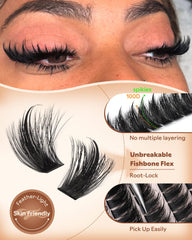 Goddvenus root-lock manga lashes for easy pickup and placement