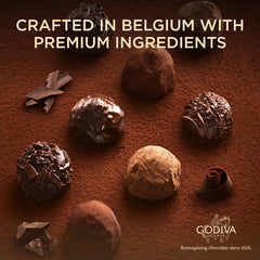 Godiva purple gift box with gold accents for celebrations.
