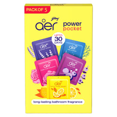 Godrej aer Power Pocket Lavender Bloom for long-lasting fragrance in closets and small spaces.