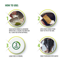 Godrej Nupur Henna application on hands for safe, natural hair-friendly color.