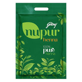 Godrej Nupur Henna powder 400g packaging showing herbal purity and natural ingredients.