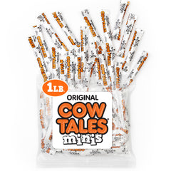 Goetze's Vanilla Cow Tales Minis 1lb bag front view, ideal for sharing.