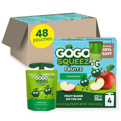 GoGo SqueeZ Apple Apple pouch, convenient on-the-go fruit snack for busy kids.