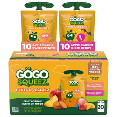 GoGo squeeZ Boulder Berry pouch for a kid-friendly fruit snack on the go.
