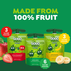 GoGo squeeZ three-flavor pack featuring Apple Apple, Apple Strawberry, and Apple Banana