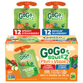 GoGo squeeZ No Sugar Added Speedy Strawberry pouch for on-the-go snacking