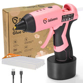 GoGonova cordless glue gun front view for on-the-go crafting.