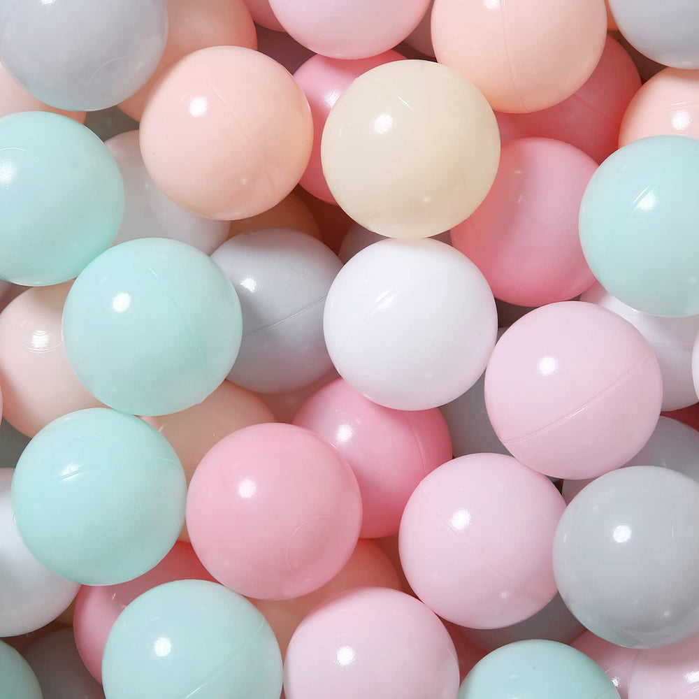 GOGOSO 100 pit balls in a baby playhouse for safe, colorful exploration.