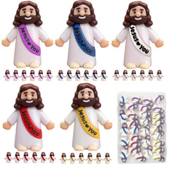 Goherii Little Jesus Figures in serene blue, ideal Easter party favors and classroom giveaways.