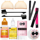Goiple lace front wig glue set box showing complete secure wear kit