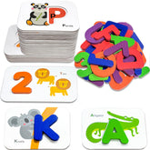 Gojmzo alphabet flash cards highlight letters to boost early literacy and recognition