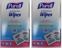 In-use scenario showing hands during work or travel with GOJO wipes.