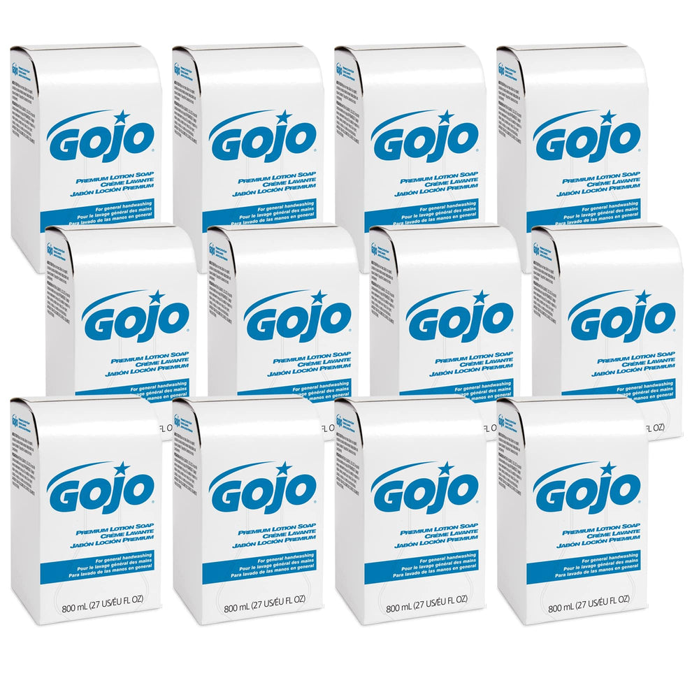 GOJO Premium Lotion Soap Waterfall refill for 800 mL dispenser, gentle on skin.