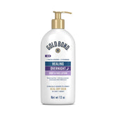 Gold Bond Healing Overnight Lotion bottle hydrates skin while you sleep