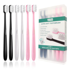 GOLD DAWN extra-soft toothbrush six-pack box for families and travel
