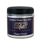 Gold Standard Salt kosher-certified flake salt in packaging for freshness on the go.