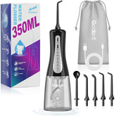GOLDANT 350ml water flosser with bag for travel storage.