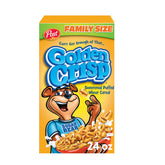 Golden Crisp box front view, ideal for quick family breakfasts.
