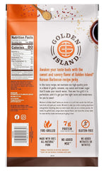 Golden Island Korean BBQ Pork Jerky fire-grilled texture on strips.