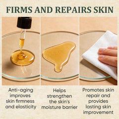 Golden Micro Peptide Tallow Serum dropper enables precise dosing for skincare routines