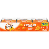 Goldfish Cheddar Cheese Crackers 1oz serving, ideal on-the-go snack for kids.