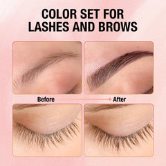 Gollee lash color kit brown application step showing mix and apply