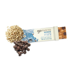GoMacro MacroBar Mini Oatmeal Chocolate Chip ingredients highlight organic oats and chips