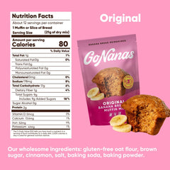 GoNanas Banana Bread Mix bowl with dry ingredients for easy prep.