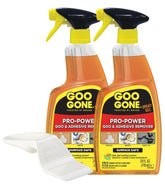Goo Gone Pro-Power spray gel bottle ready for adhesive removal on surfaces