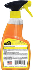 Goo Gone sticker residue removal on wall shows clean edges and easy wipe-away action.