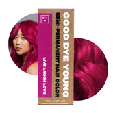 Good Dye Young magenta hair dye bottle shows vibrant, semi-permanent color.