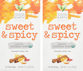 Good Earth Tea Co organic sweet-spicy tea bags in a pack of two for easy brewing.