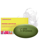 Good Molecules Brightening Dark Spots Bar lather demonstrates gentle cleansing for radiant skin